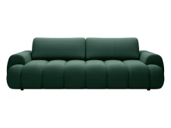 Sofá 4 plazas convertible en tejido verde abeto FRIDORA