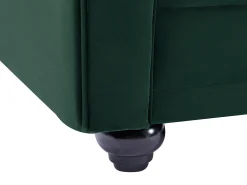Sofá 3 plazas de tela de terciopelo verde CHESTERFIELD