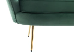 Sofá 2 plazas de terciopelo verde pino con forma de concha DANDELION