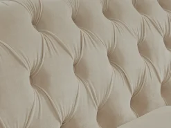 Sofá 3 plazas de terciopelo color beige CHESTERFIELD