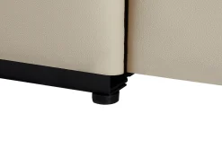 Sofá 3 plazas eléctrico de cuero beige ADELIO