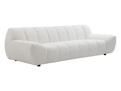 Sofá 3 plazas en tejido bouclé color blanco SORIELI