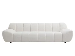 Sofá 3 plazas en tejido bouclé color blanco SORIELI