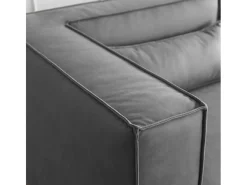 Sofá 4 plazas modular seccional moderno de tela con pouf Solv