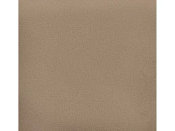Sofá 3 plazas y taburete cuero sintético color capuchino 180 cm