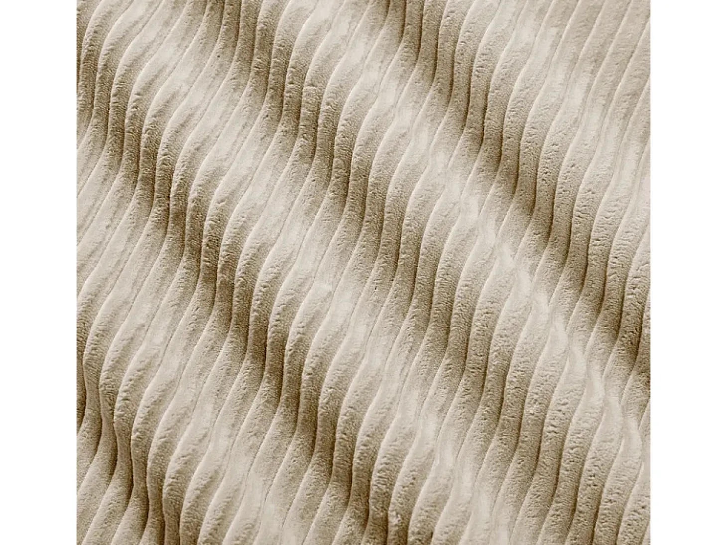Sofá angular 4 plazas modular - de Pana - con 4 cojines y otomana - 388x178x75cm - Beige
