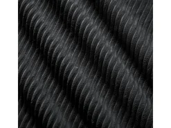 Sofá angular 3 plazas modular - de Pana - con 3 cojines y otomana - 298x178x75cm - Negro