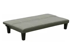 Sofá cama 3 plazas cuero polipiel Topazio pronto letto - Gris