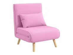 Sofá cama Brave Homcom respaldo ajustable 5 posiciones rosa 85x72x75 cm