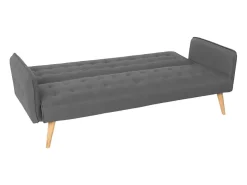 Sofá cama clic clac de 3 plazas en tejido, reclinable Malibu - Gris Oscuro