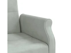 Sofá cama con cojines terciopelo gris claro