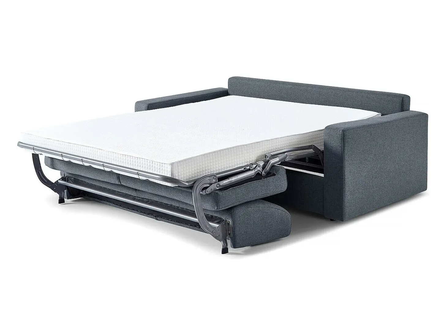 Sofá cama convertible express "Diana" de tela - Cama de 140 cm - 3 plazas - Gris