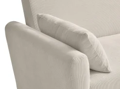 Sofá cama de 2 plazas cajón de pana beige AYLA
