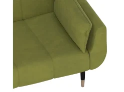 Sofá cama de 2 plazas con dos cojines terciopelo verde claro