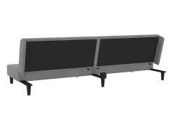 Sofá cama de 2 plazas con dos almohadas terciopelo gris claro