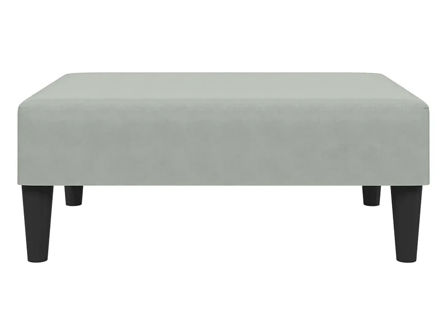 Sofá cama de 2 plazas con taburete terciopelo gris claro