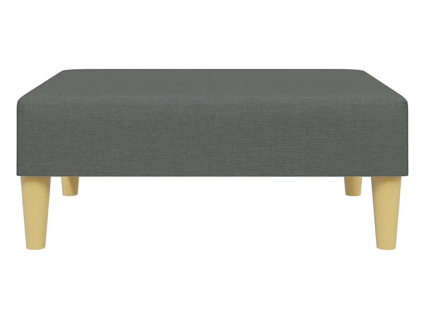 Sofá cama de 2 plazas con taburete tela gris oscuro