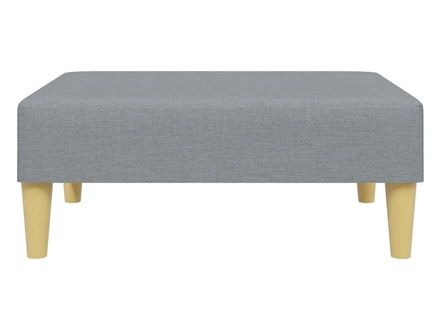 Sofá cama de 2 plazas con taburete tela gris claro