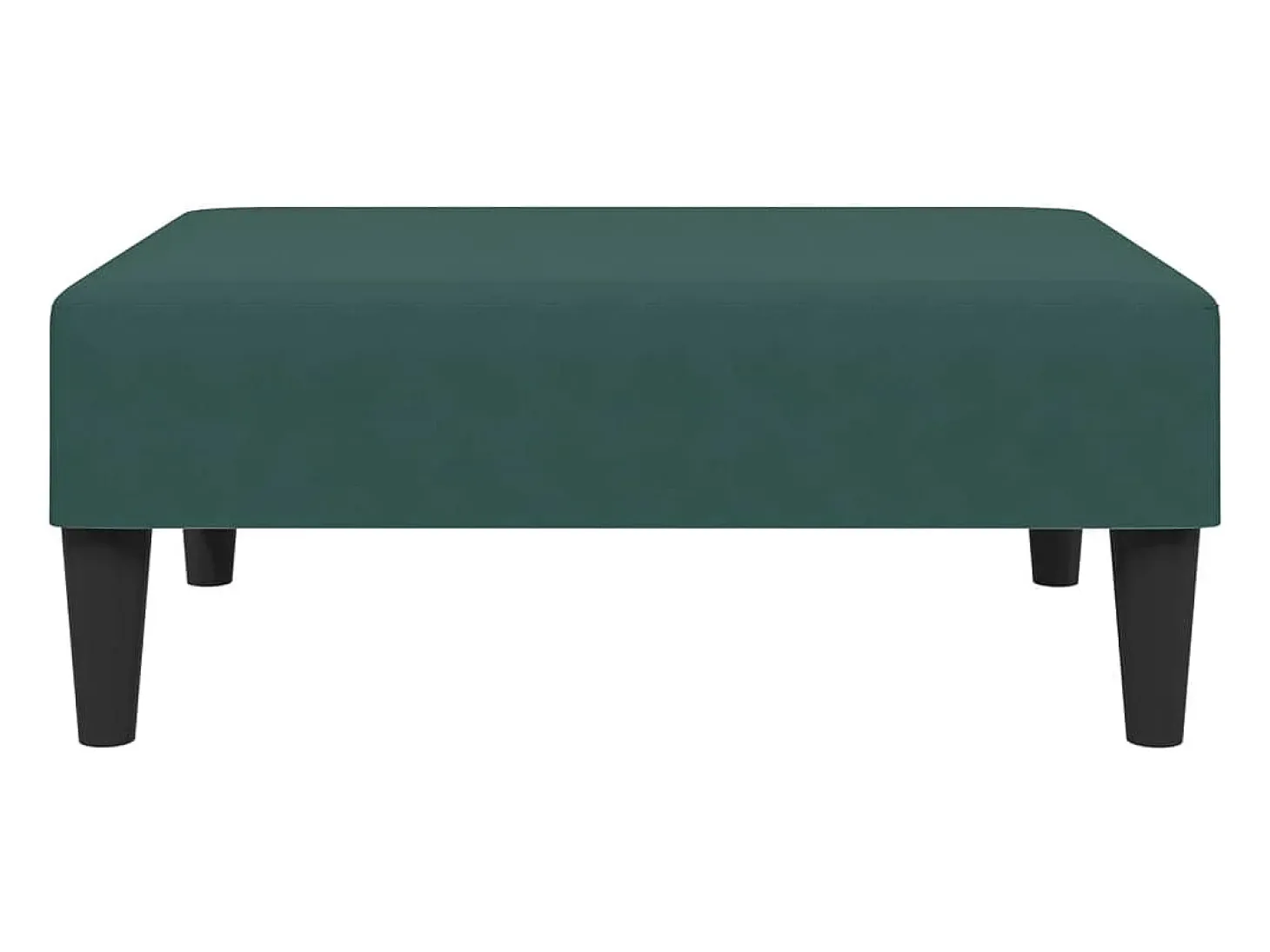 Sofá cama de 2 plazas con taburete terciopelo verde oscuro