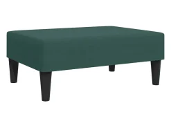Sofá cama de 2 plazas con taburete terciopelo verde oscuro