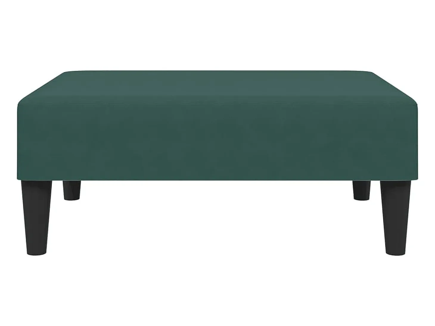 Sofá cama de 2 plazas con taburete terciopelo verde oscuro