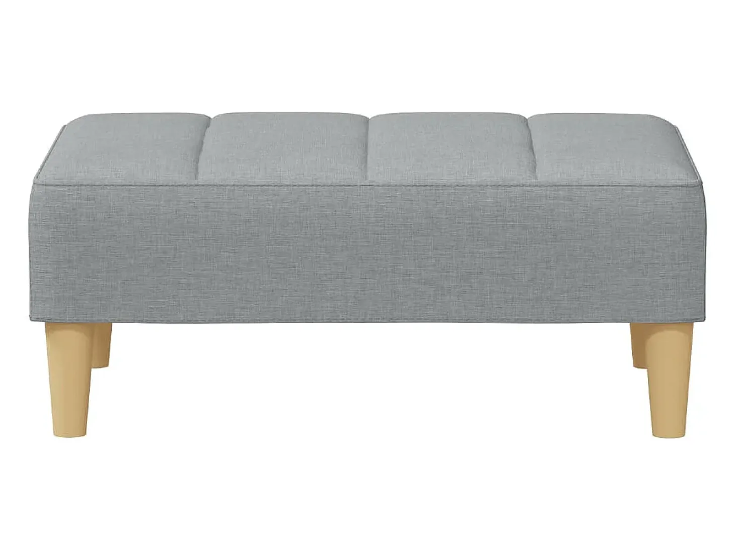 Sofá cama de 2 plazas con taburete tela gris claro