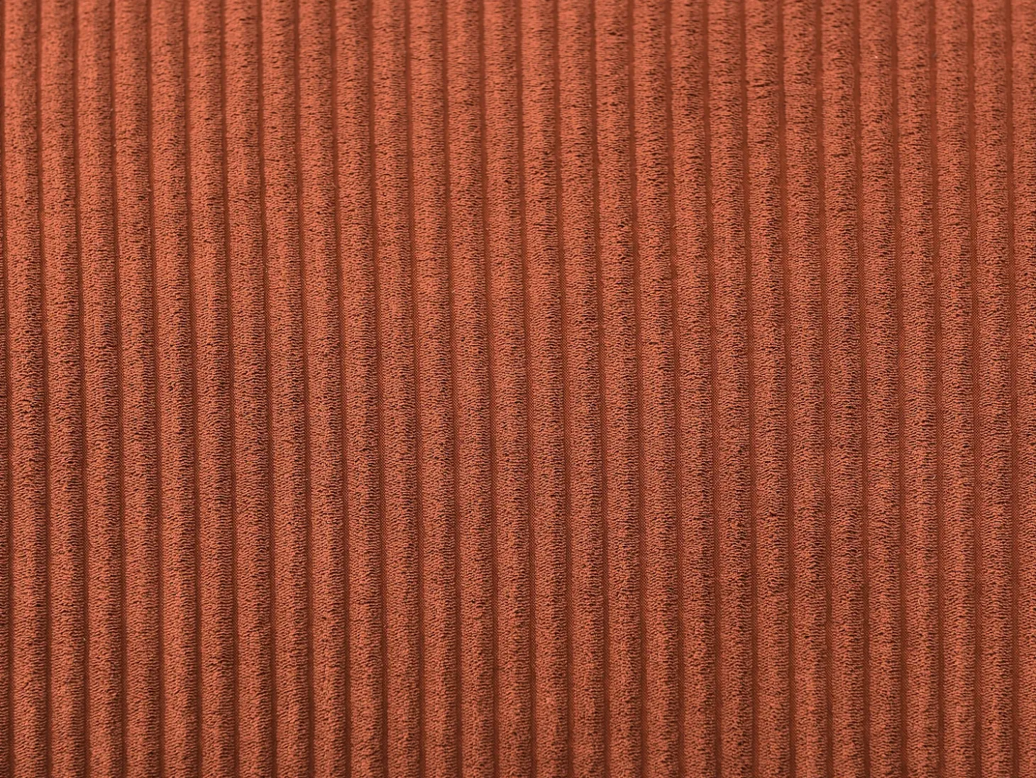 Sofá cama de 3 plazas convertible de terciopelo acanalado color terracota FINORO