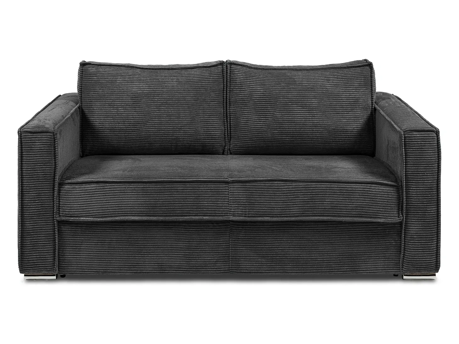 Sofá cama de 3 plazas de apertura rápida de pana beige LORETO