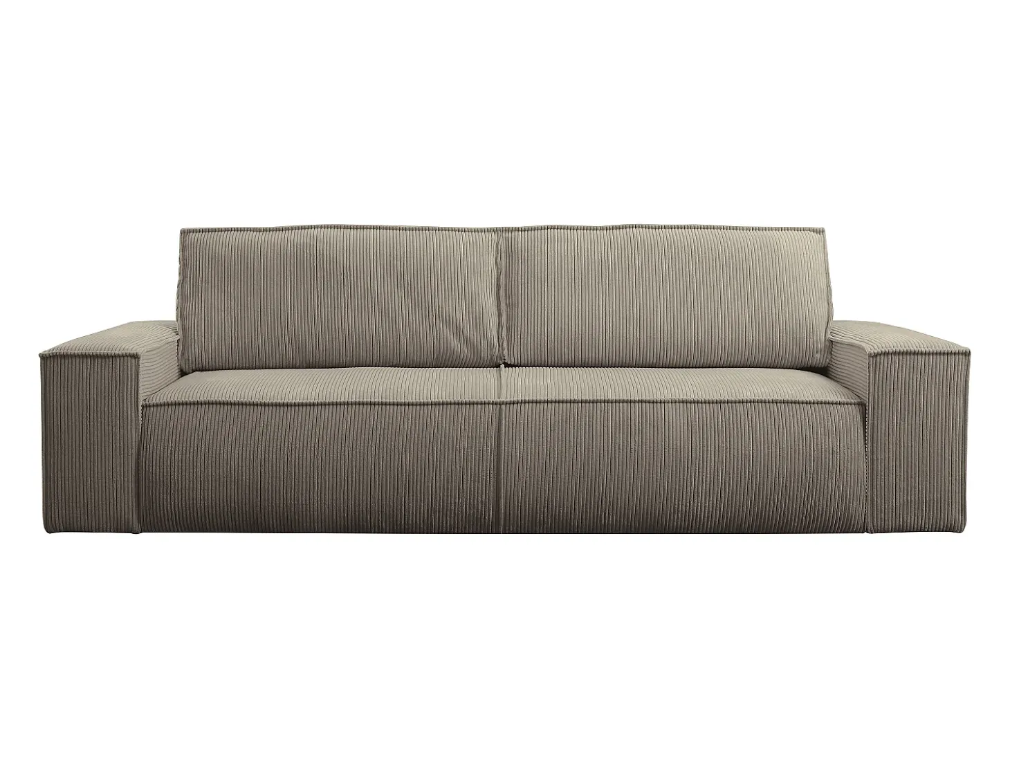 Sofá cama de 4 plazas de pana color topo AMELIA