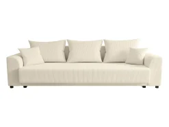Sofá cama de 3 plazas de pana beige NESSARO