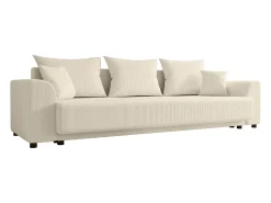 Sofá cama de 3 plazas de pana beige NESSARO