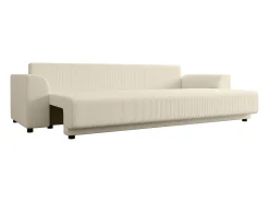 Sofá cama de 3 plazas de pana beige NESSARO