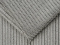 Sofá cama de 3 plazas de pana gris claro - 140 cm - 22 cm LORETO
