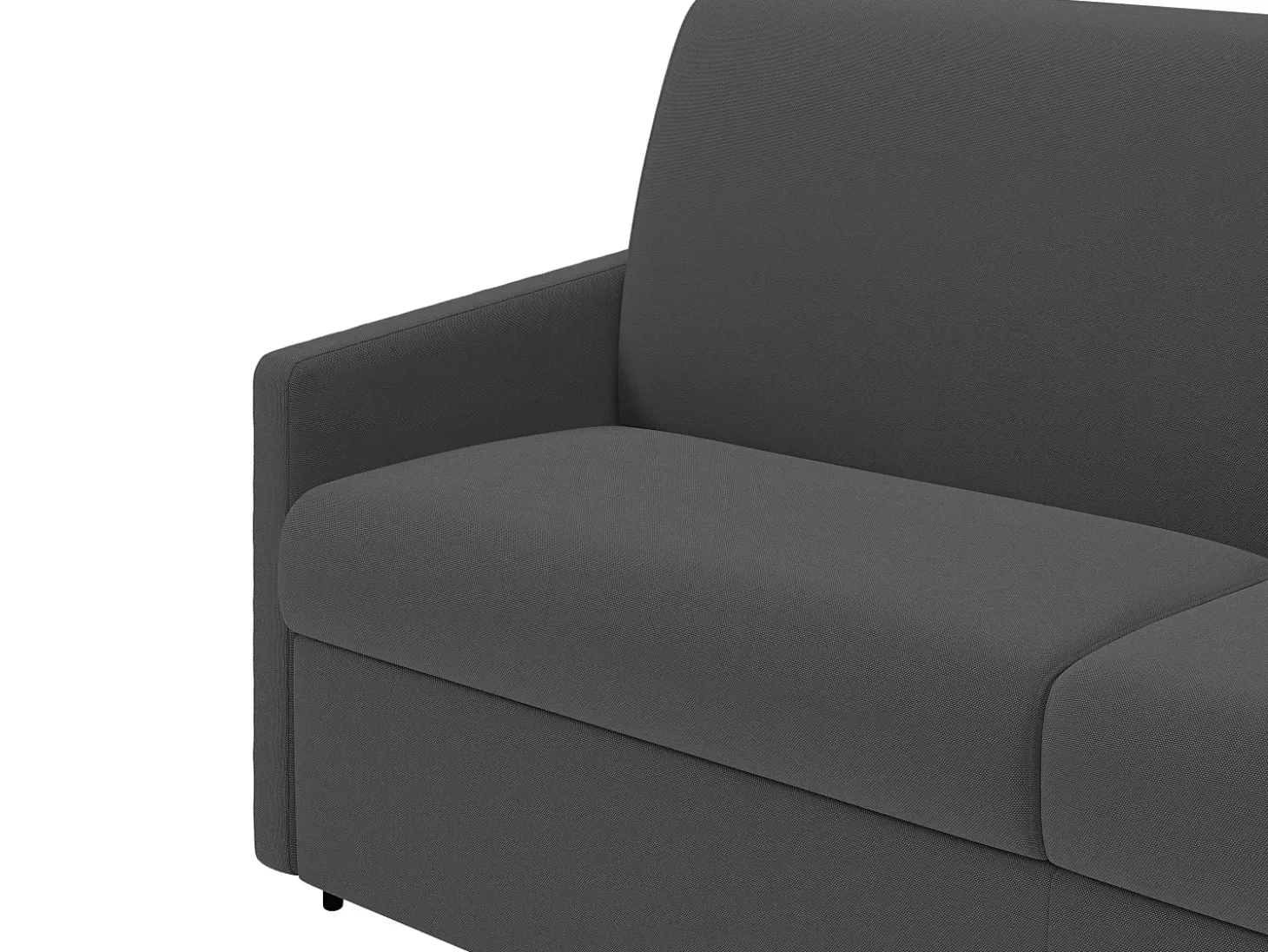 Sofá cama de 3 plazas de tela tipo italiano gris - Colchón de espuma 18 cm - CALIFE
