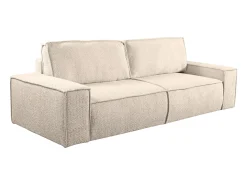 Sofá cama de 3 plazas de tela bouclette beige - AMELIA de Pascal Morabito