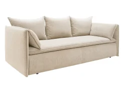 Sofá cama de 3 plazas de terciopelo de canalé beige TEODORA de PASCAL MORABITO