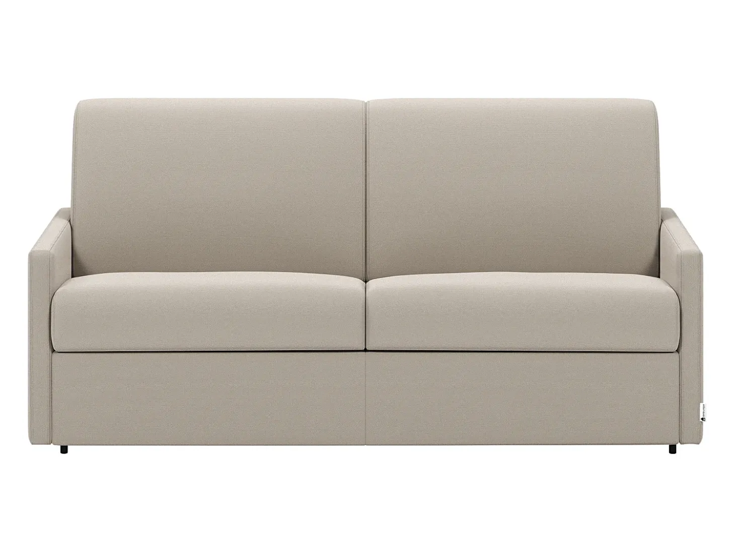 Sofá cama de 4 plazas de tela tipo italiano gris - Colchón de espuma 18 cm - CALIFE