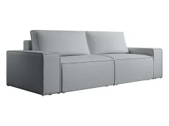 Sofá cama de 4 plazas de terciopelo gris AMELIA