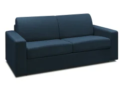 Sofá cama de 3 plazas de tela tipo italiano azul noche estilo juvenil COGLIO