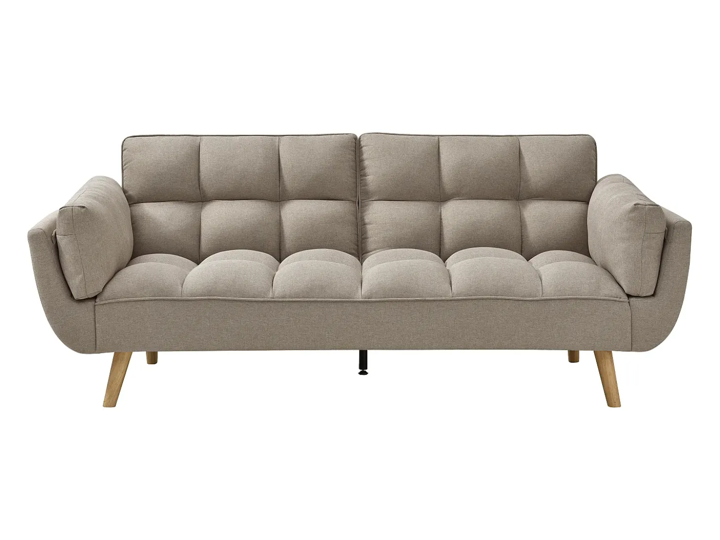 Sofá cama de 3 plazas de tela beige LOELINE
