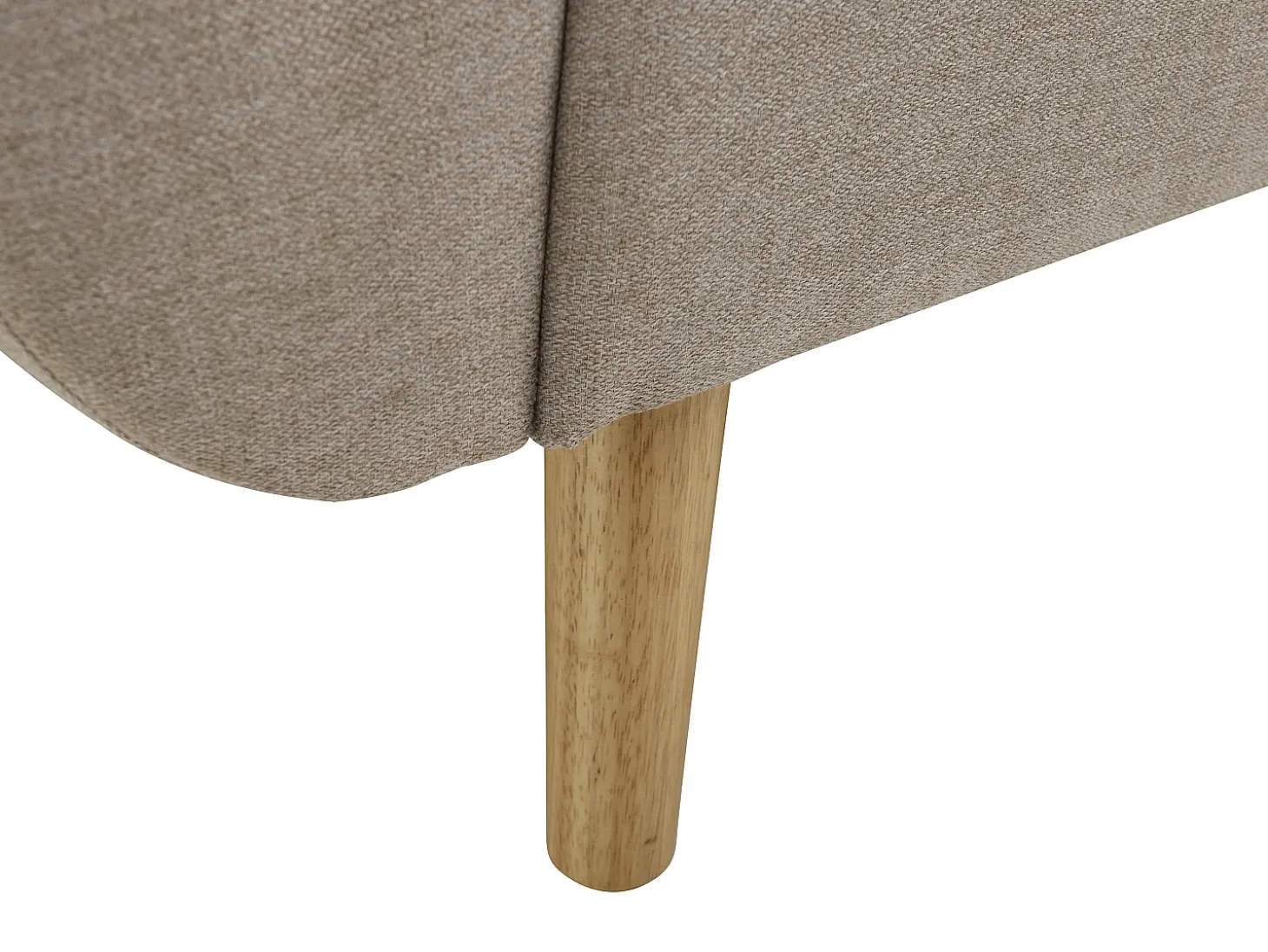 Sofá cama de 3 plazas de tela beige LOELINE