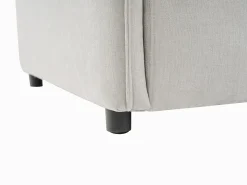 Sofá cama de 3 plazas de tela beige con asiento de espuma viscoelástica SERABA