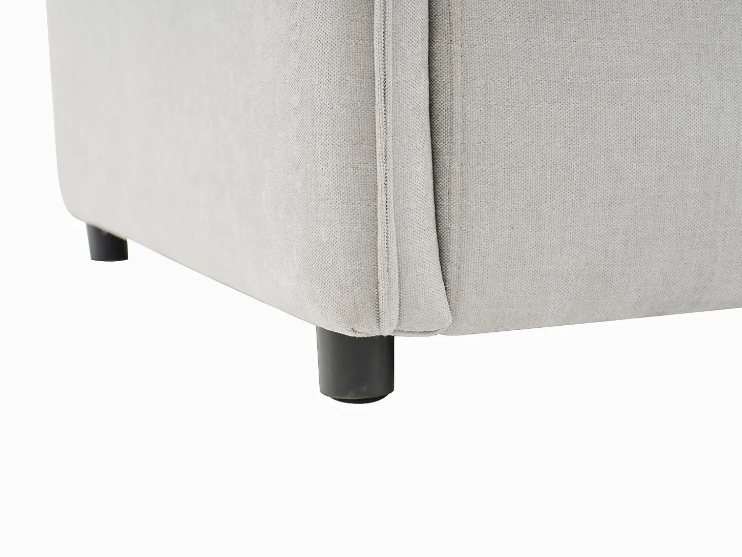 Sofá cama de 3 plazas de tela beige con asiento de espuma viscoelástica SERABA