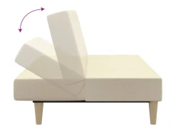 Sofá cama de 2 plazas tela color crema