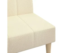 Sofá cama de 2 plazas tela color crema