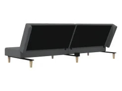 Sofá cama de 2 plazas tela gris claro