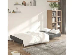 Sofá cama de 2 plazas tela gris claro