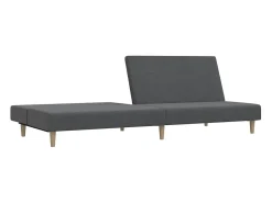 Sofá cama de 2 plazas tela gris claro