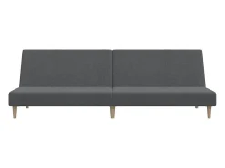 Sofá cama de 2 plazas tela gris claro