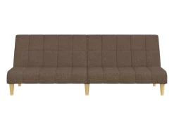 Sofá cama de 2 plazas tela gris taupe